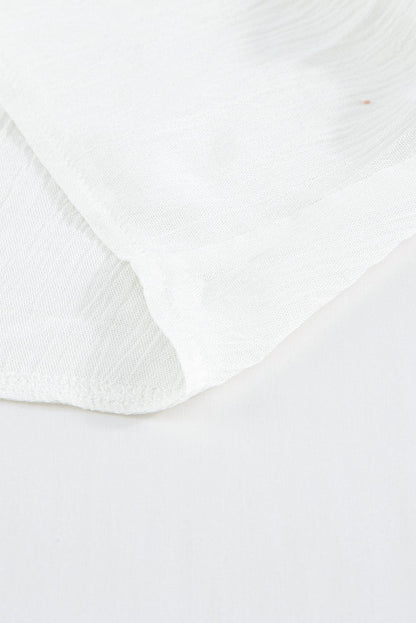 Elegant White Lace Cami Top with Ruffled V-Neck