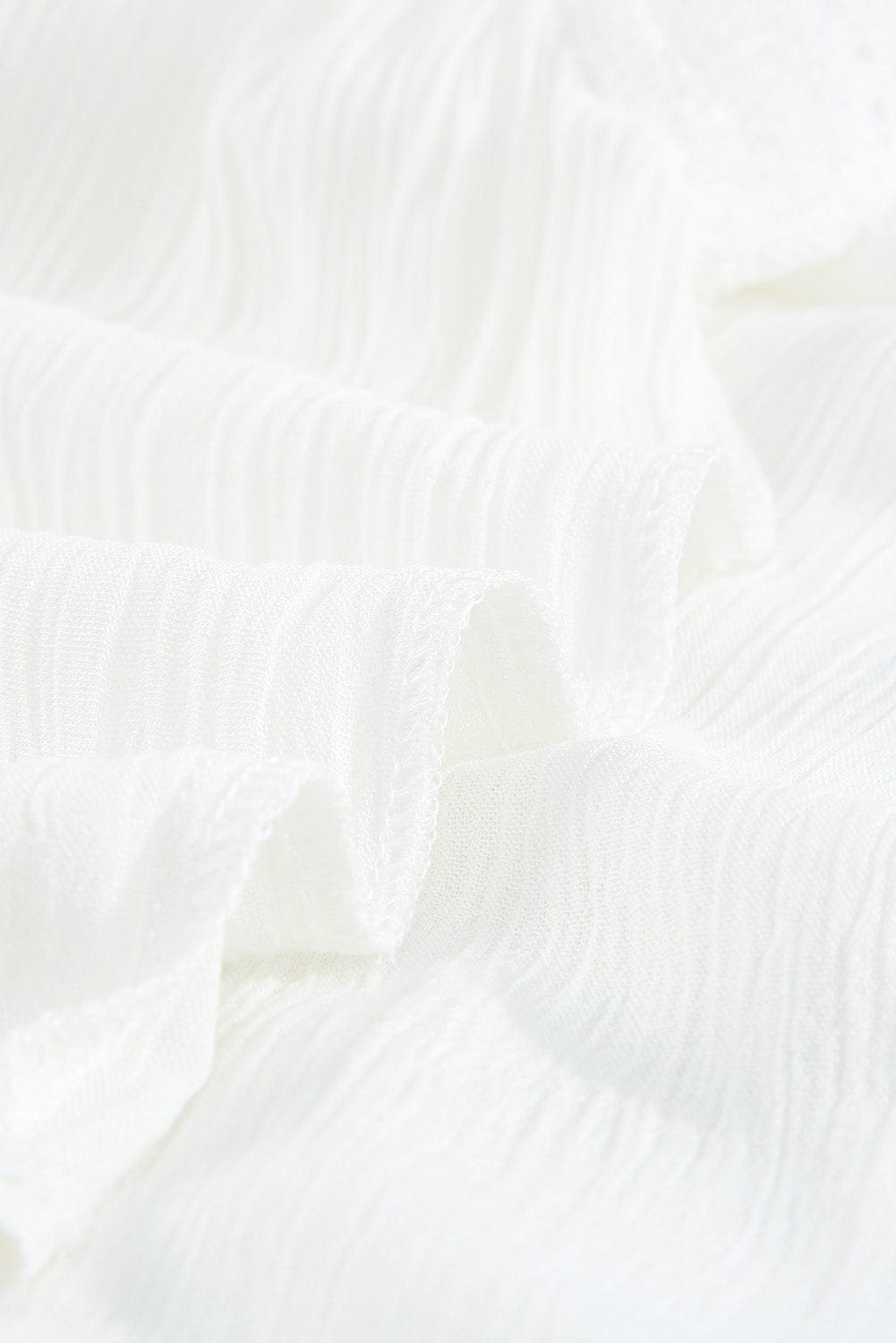 Elegant White Lace Cami Top with Ruffled V-Neck