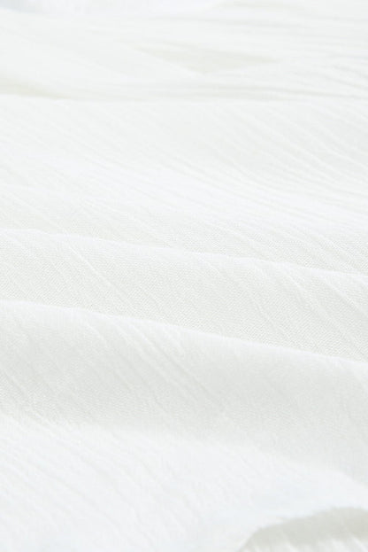 Elegant White Lace Cami Top with Ruffled V-Neck