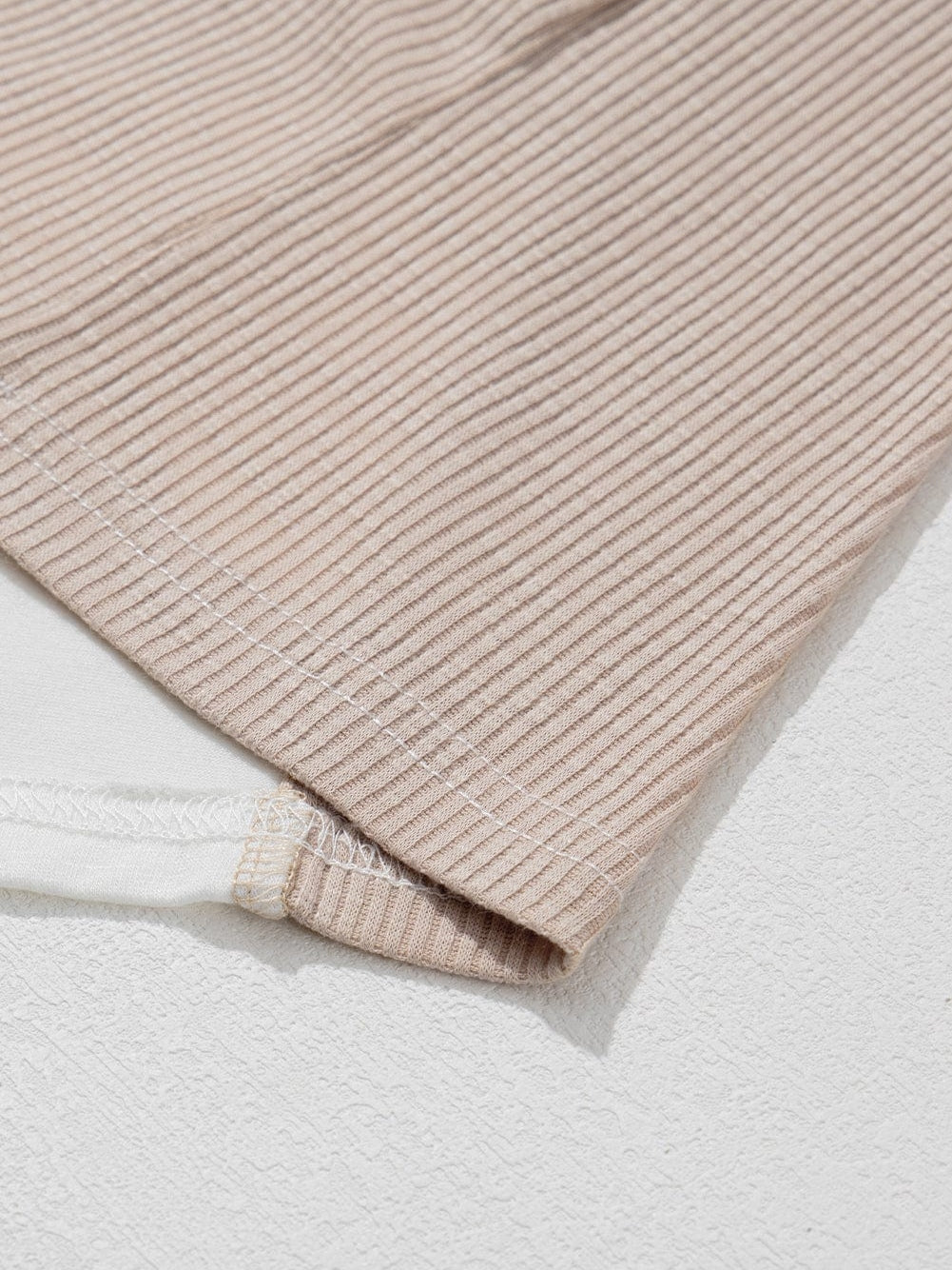 Elegant White Lace Detail Short Sleeve Henley Top