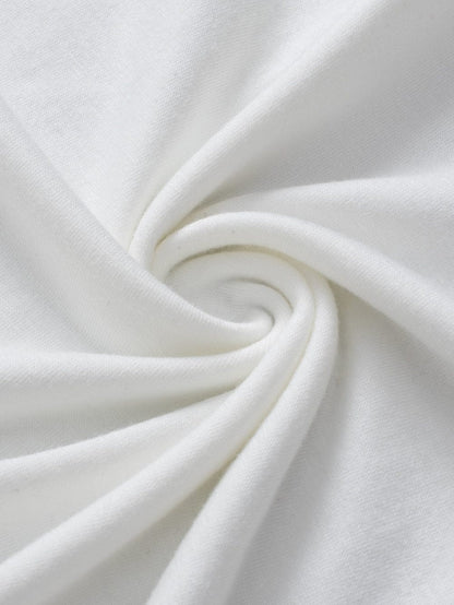 Elegant White Lace-Trimmed Flare Sleeveless Top