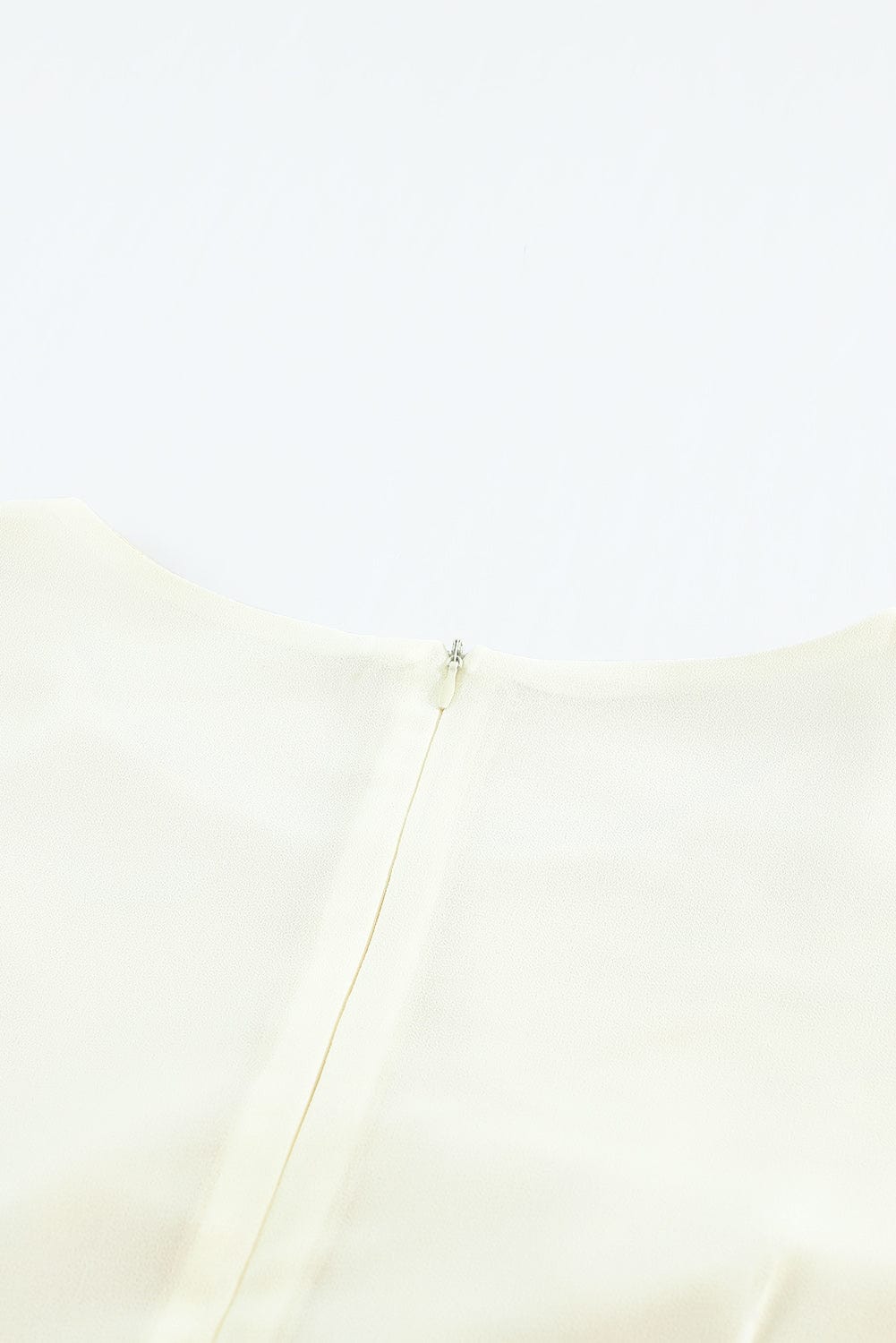 Elegant White Mesh Floral Flowy Dress