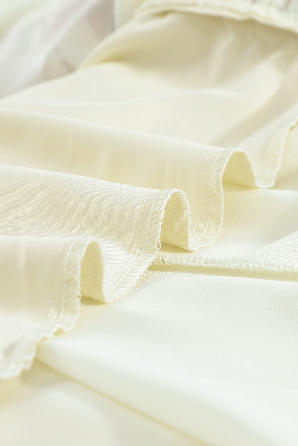 Elegant White Mesh Floral Flowy Dress