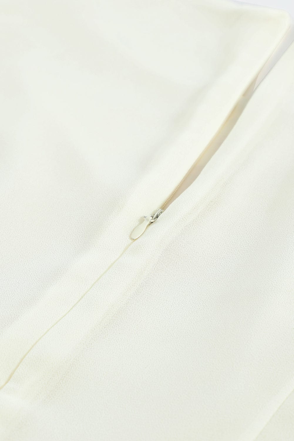 Elegant White Mesh Floral Flowy Dress