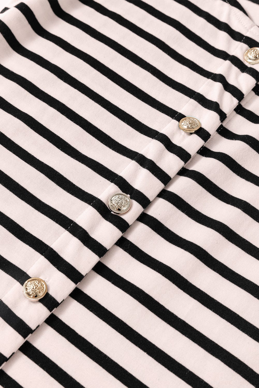 Elegant White Striped Button-Up Maxi Dress