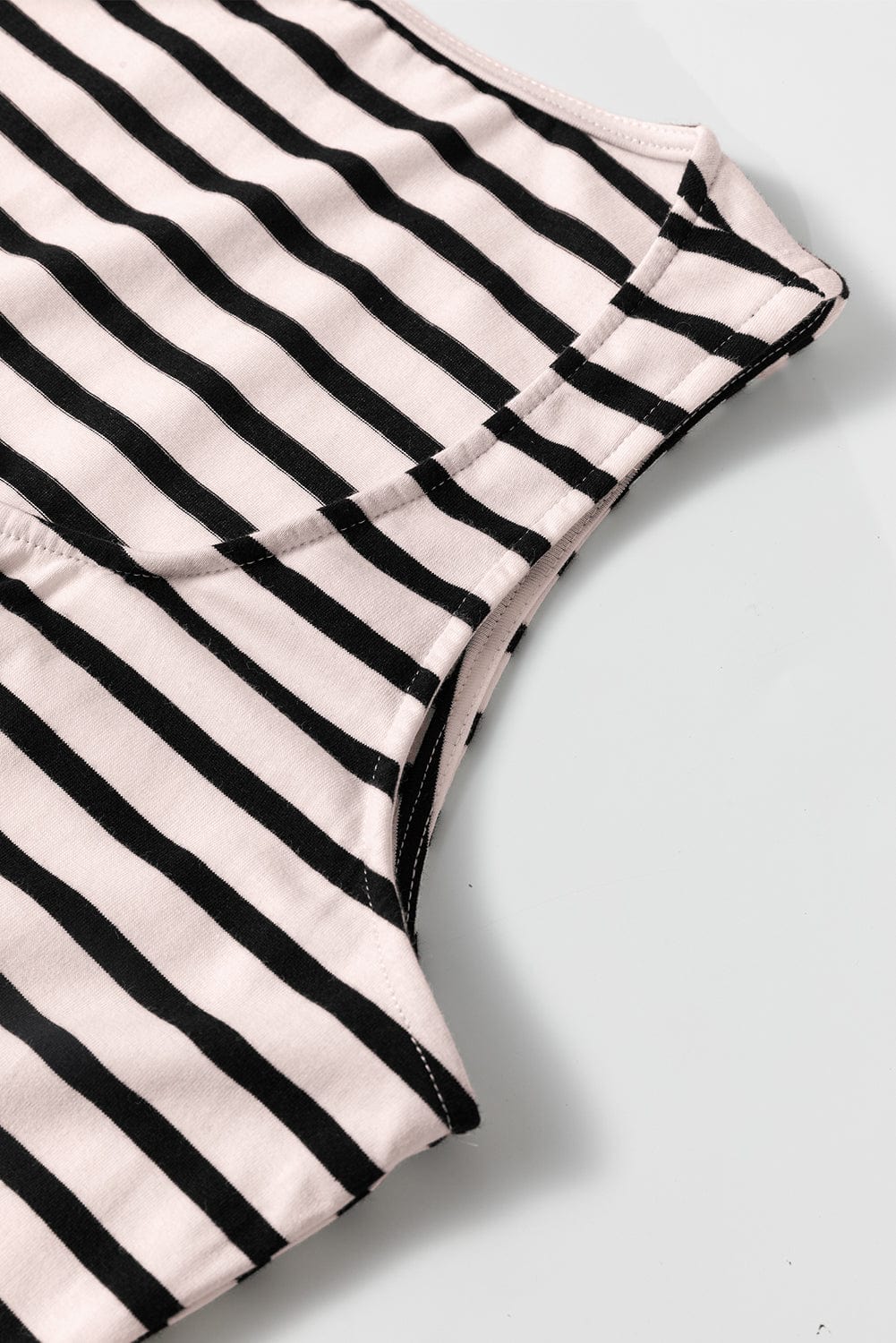 Elegant White Striped Button-Up Maxi Dress