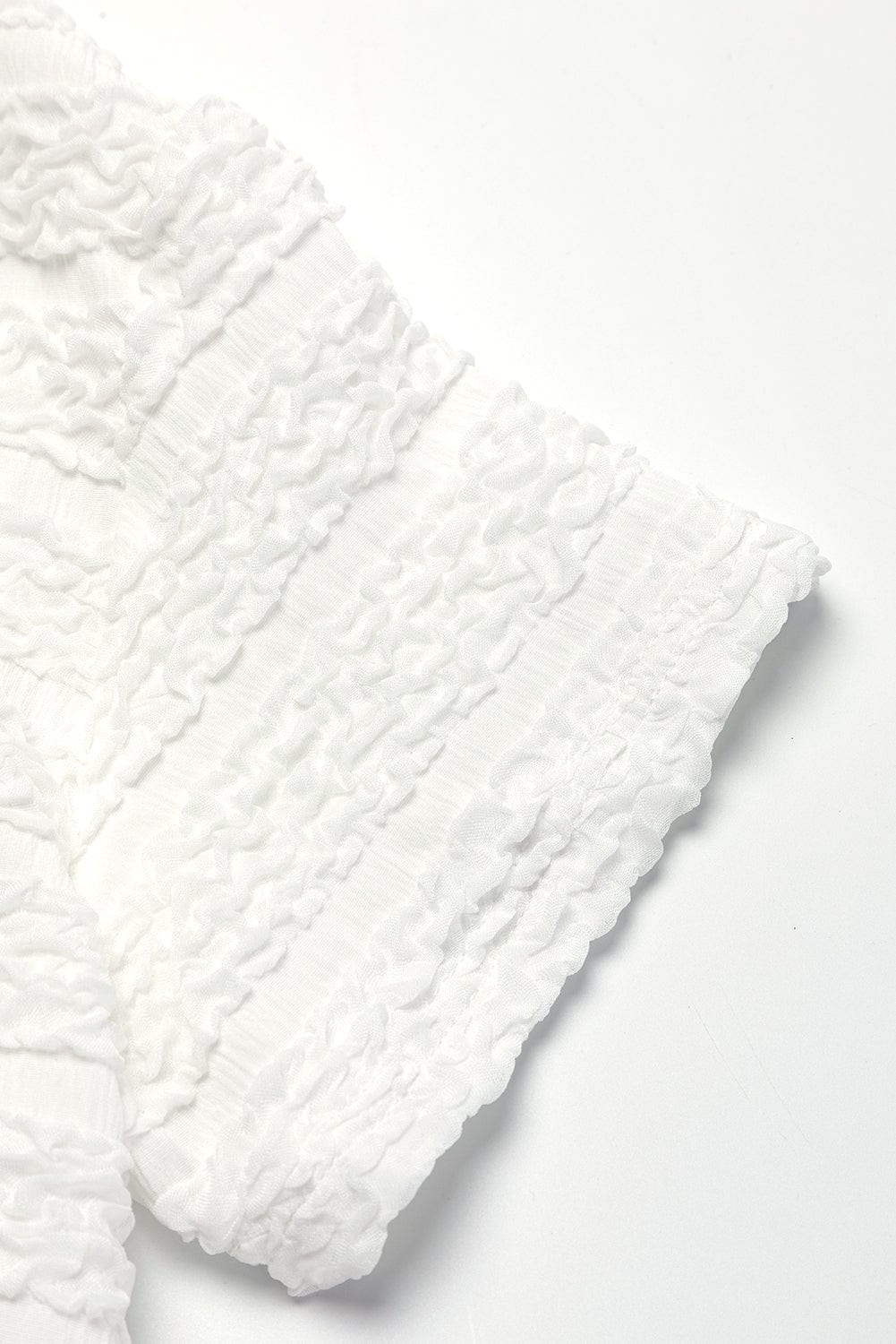 Elegant White Striped Short Sleeve Shirt and Shorts Ensemble