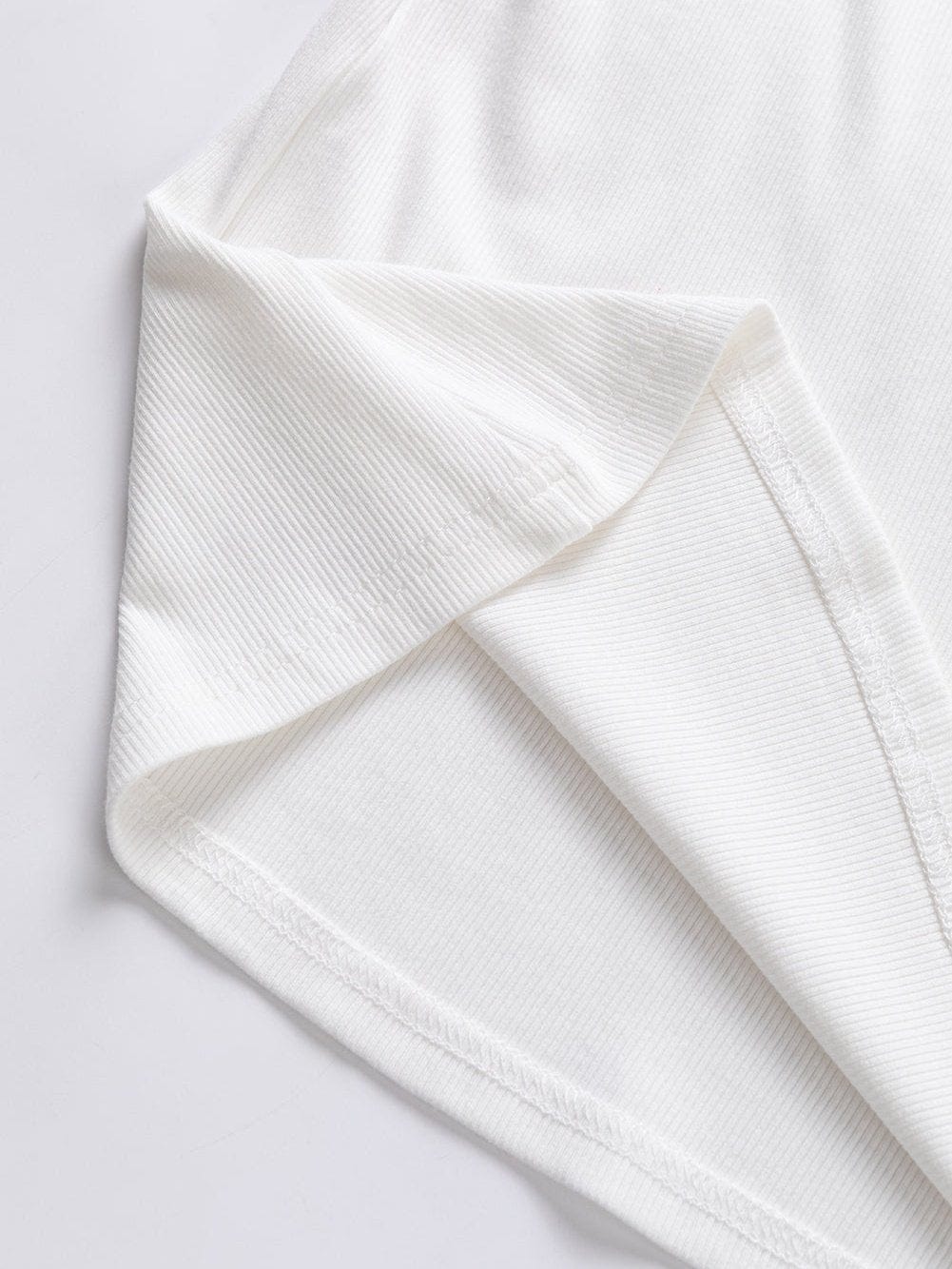 Elegant White Tweed Top with Puff Sleeves