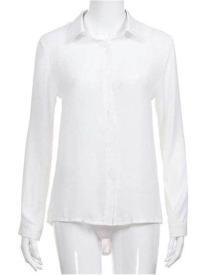 Elegant Women's Business Blouse Shirt in Blue, Yellow, and Gray