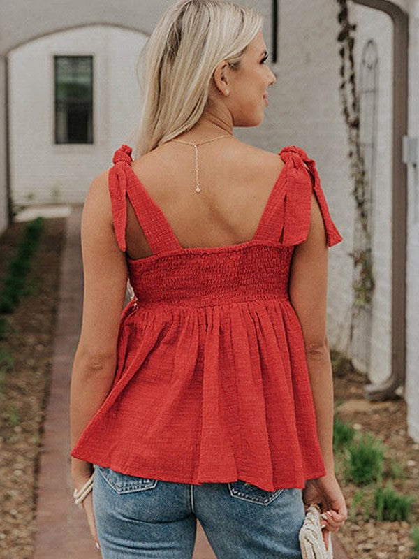 Embroidered Bohemian Top with Adjustable Straps