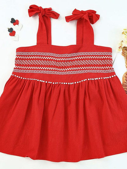 Embroidered Bohemian Top with Adjustable Straps