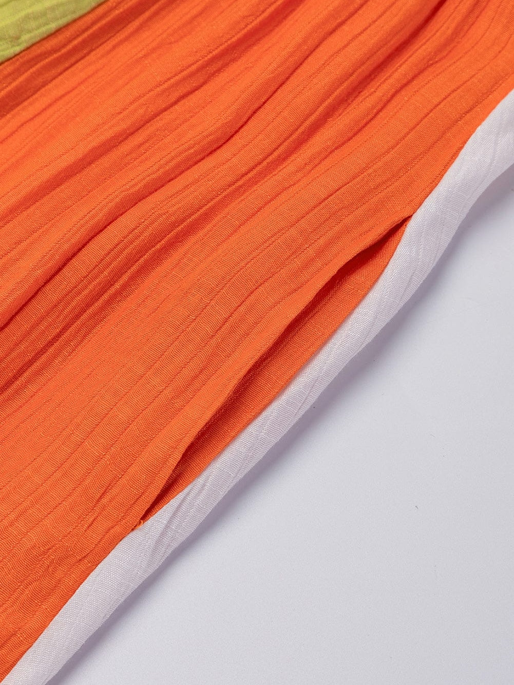 Emerald Green Color Block Smocked High Waist Maxi Dress