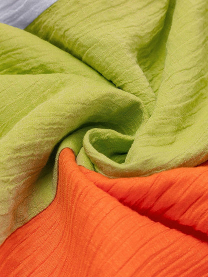 Emerald Green Color Block Smocked High Waist Maxi Dress