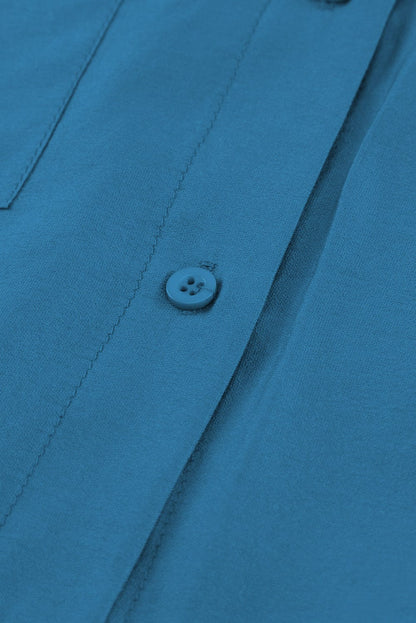 Emerald Smocked Cuff Oversized Blouse