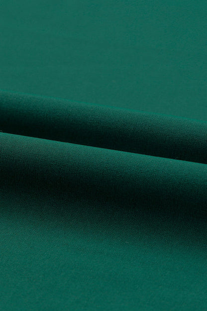 Emerald V Neck Shirt Dress with Ruffled Sleeves