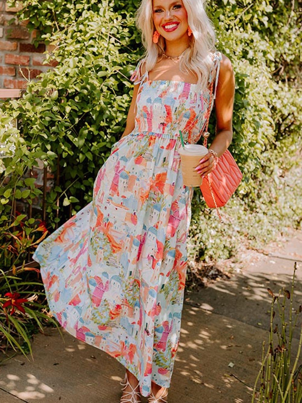 Enchanted Fairy Town Smocked Flowy Maxi Sundress
