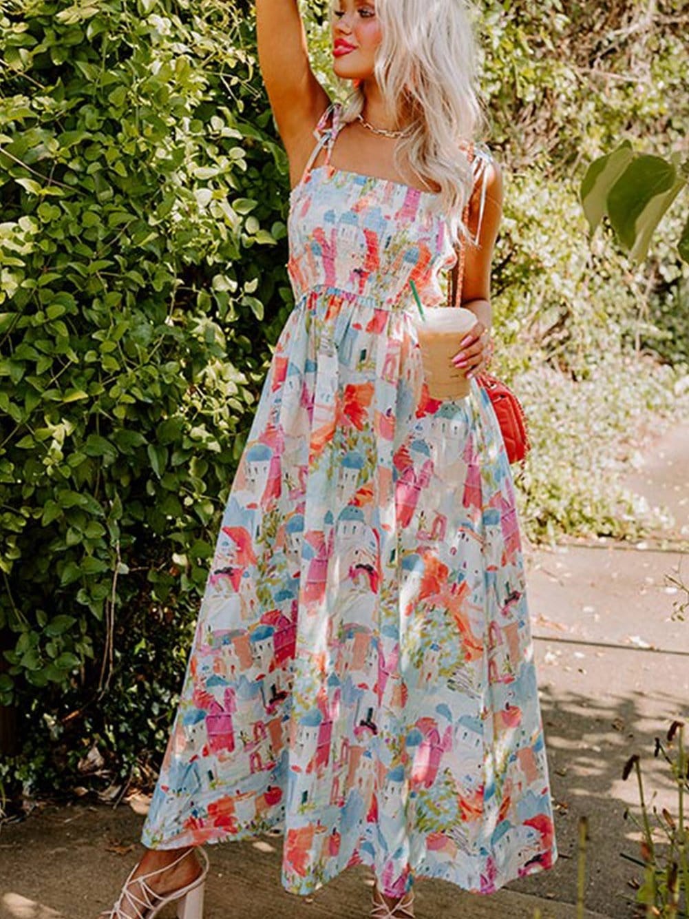 Enchanted Fairy Town Smocked Flowy Maxi Sundress