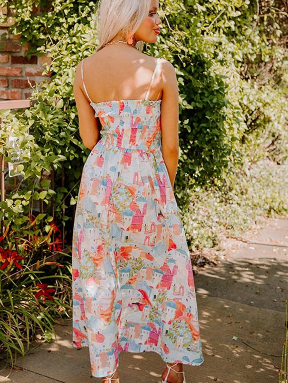 Enchanted Fairy Town Smocked Flowy Maxi Sundress