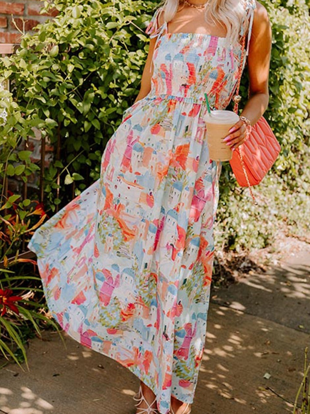 Enchanted Fairy Town Smocked Flowy Maxi Sundress