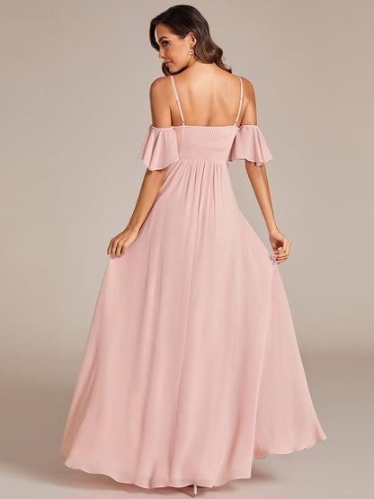 Enchanting A-line Bridesmaid Dress with Sweetheart Neckline and Knotted Detail