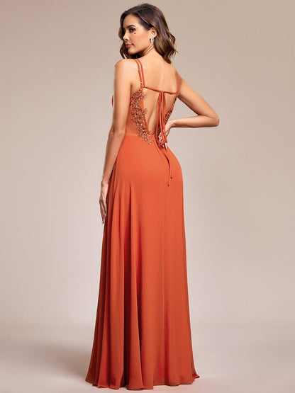 Enchanting Lace Backless Bridesmaid Gown