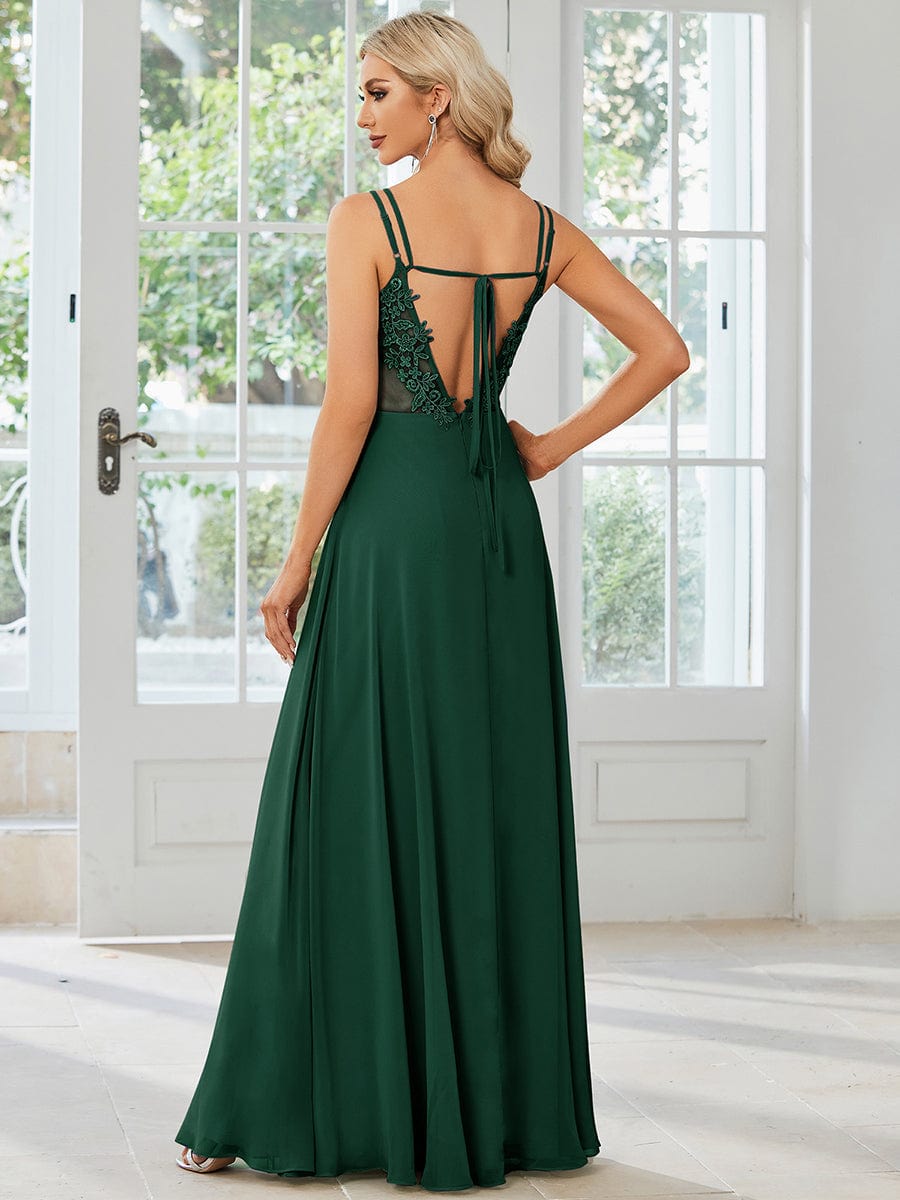 Enchanting Lace Backless Bridesmaid Gown