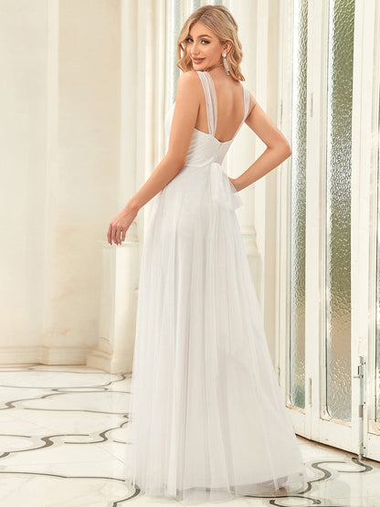 Enchanting Sleeveless Tulle Bridesmaid Gown
