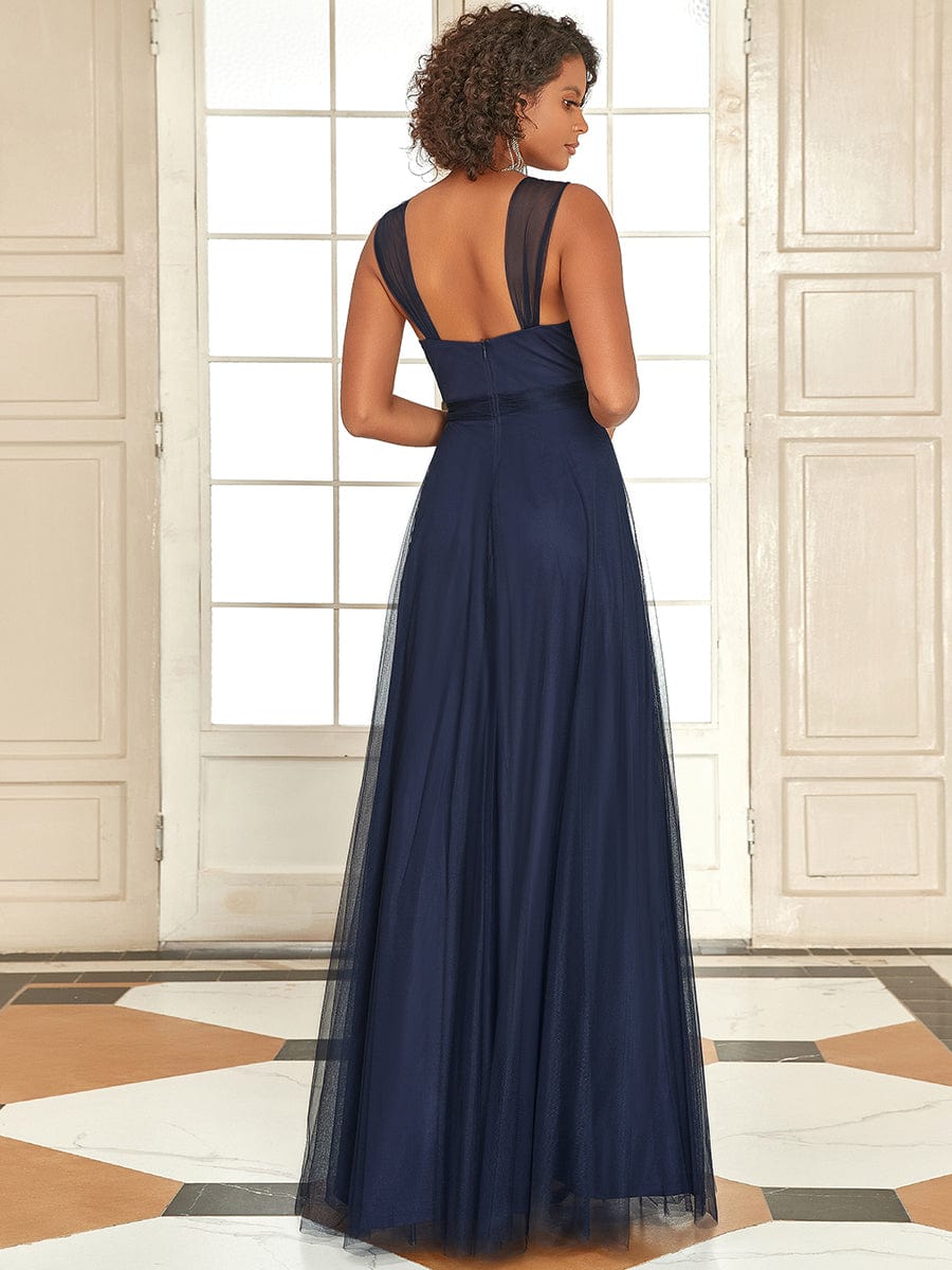 Enchanting Sleeveless Tulle Bridesmaid Gown