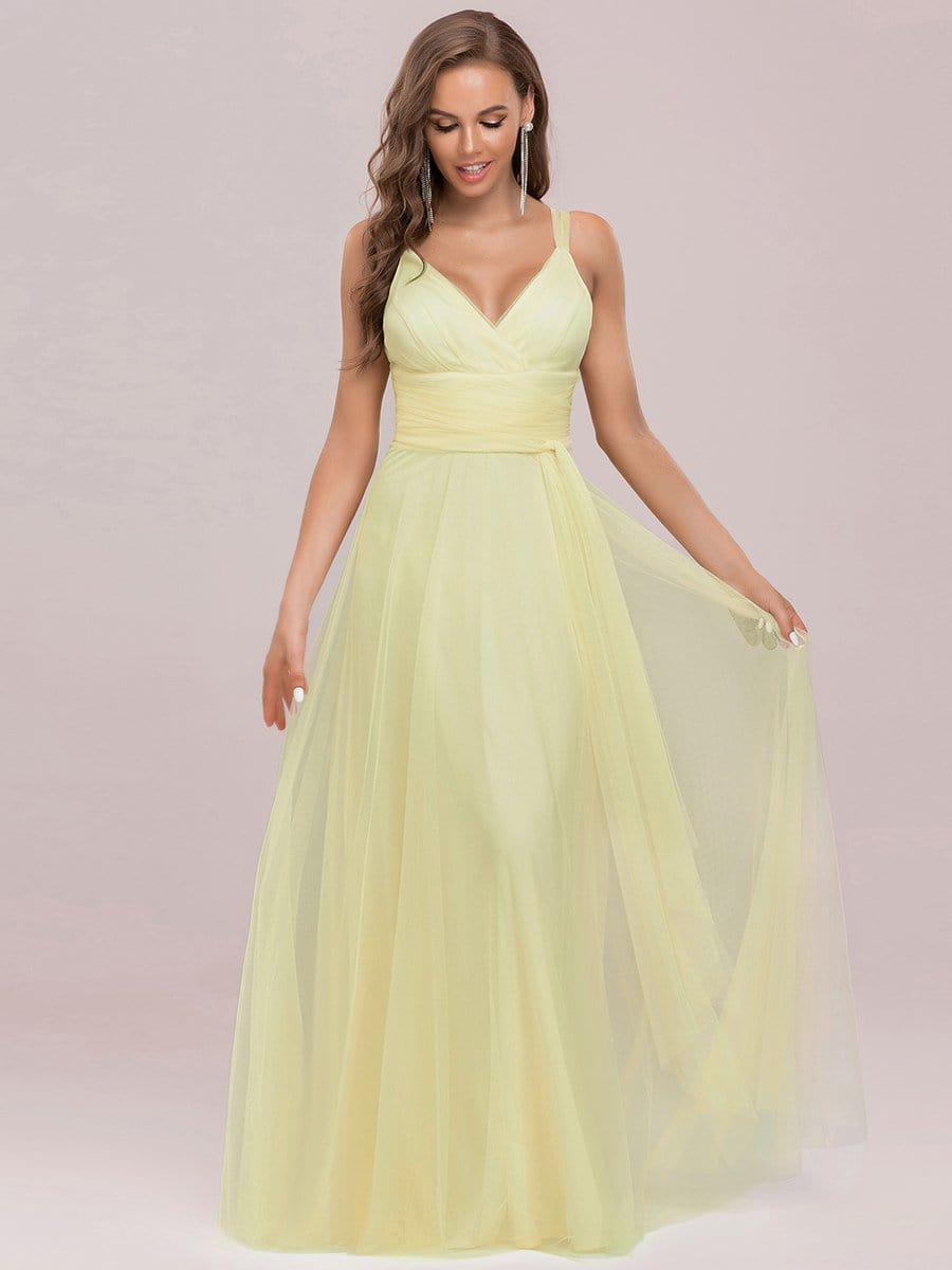 Enchanting Sleeveless Tulle Bridesmaid Gown