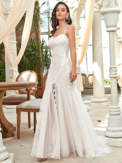 Enchanting Sweetheart Neck Wedding Gown