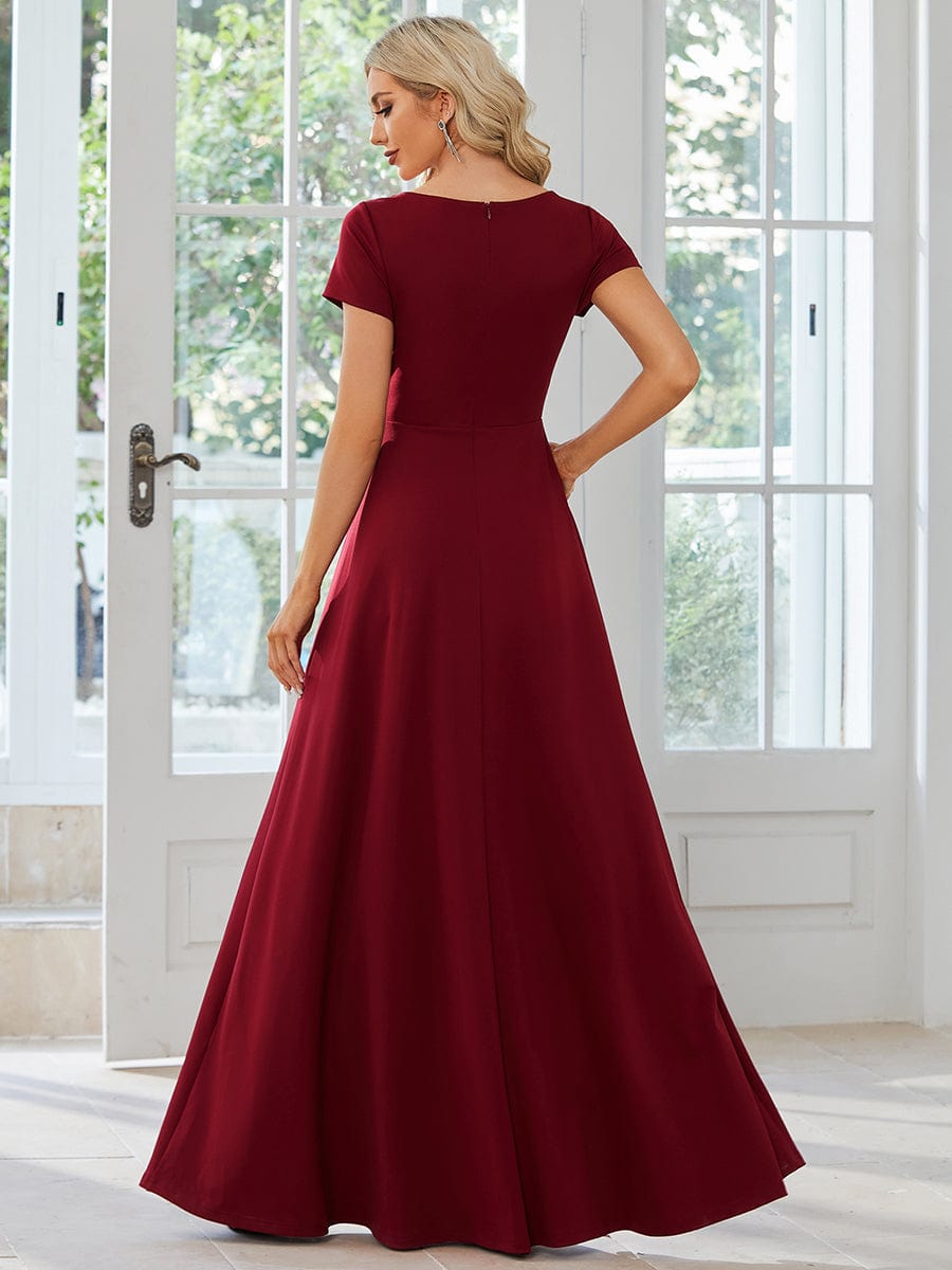 Enchanting V Neck A Line Ruched Bridesmaid Gown