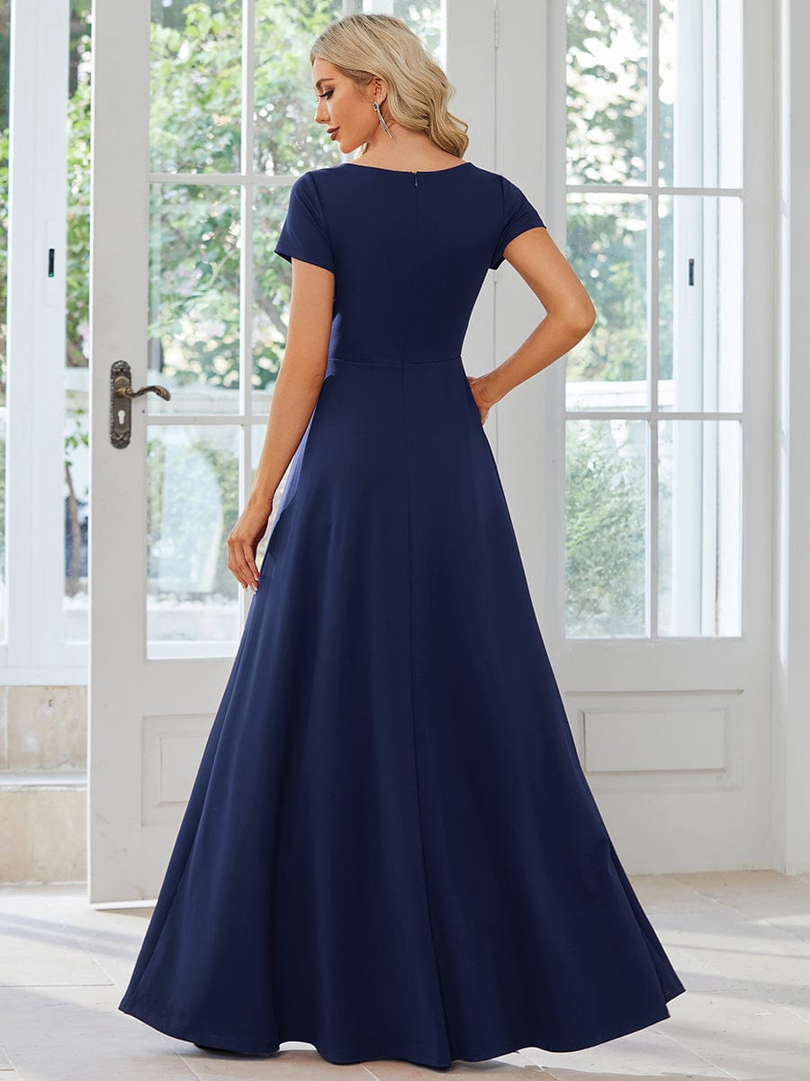 Enchanting V Neck A Line Ruched Bridesmaid Gown
