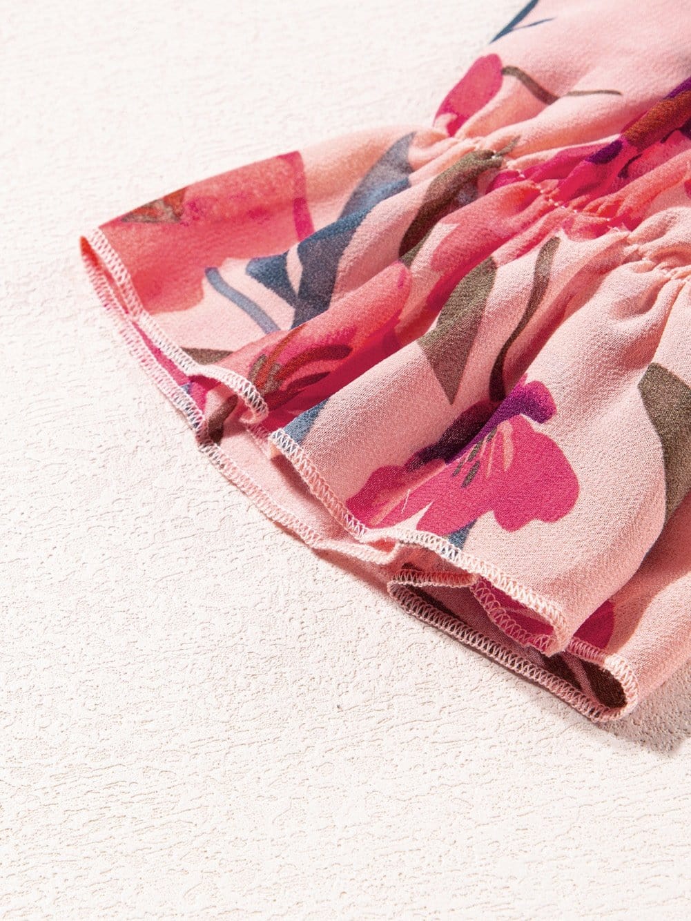 Enchanting Wild Lotus Floral Maxi Dress with Ruffle Details