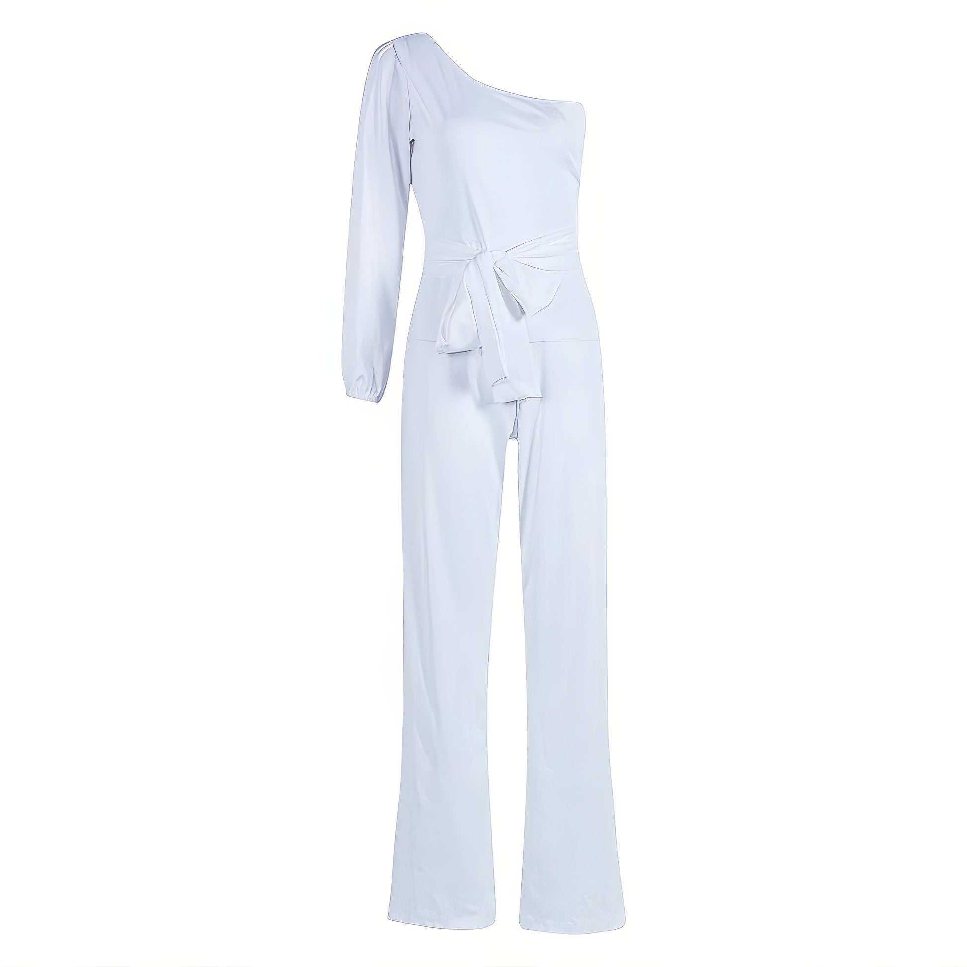 Jumpsuits - Enticing Slim High Waist One Shoulder Jumpsuit - MsDressly