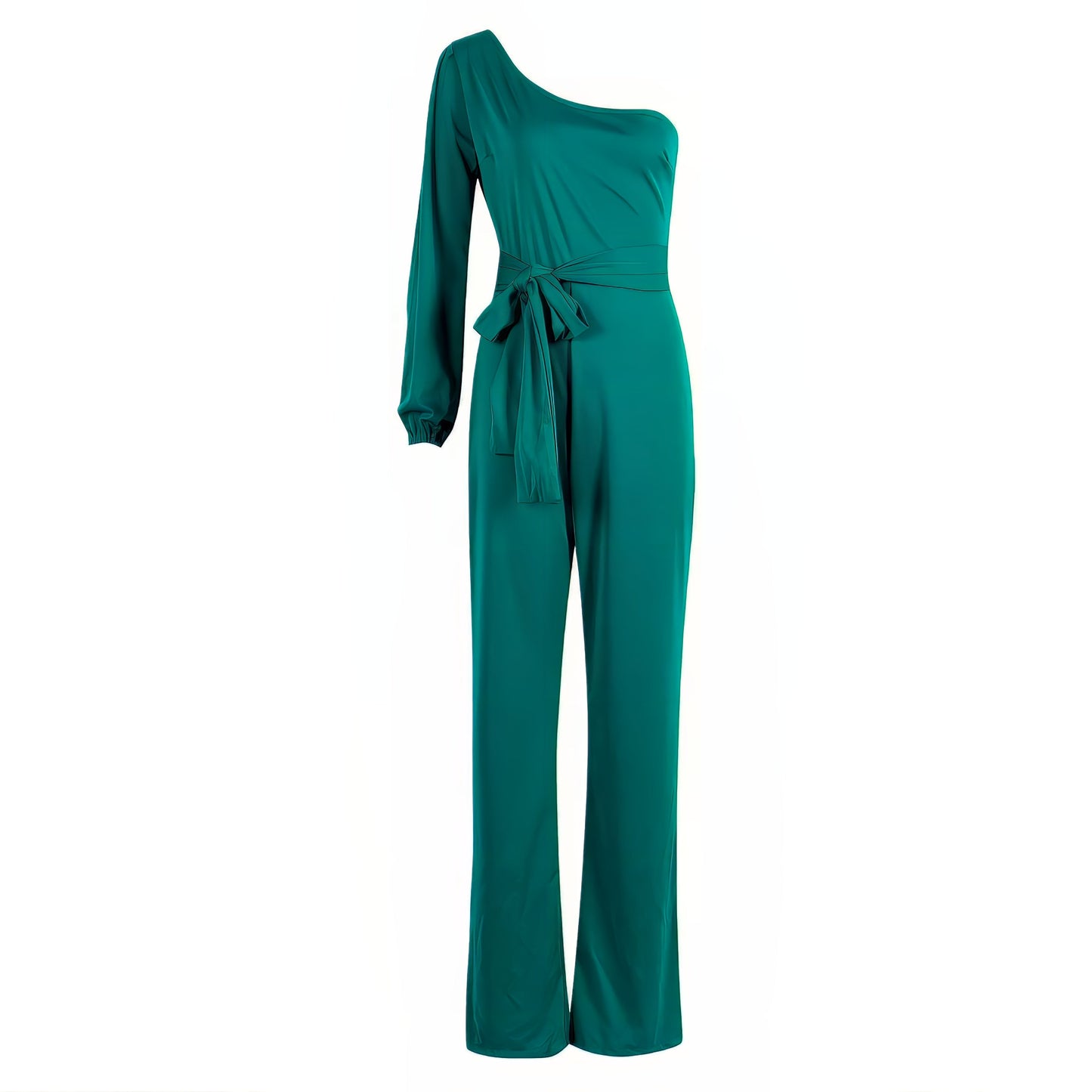 Jumpsuits - Enticing Slim High Waist One Shoulder Jumpsuit - MsDressly