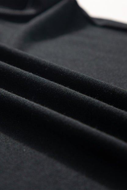 Essential Black Ribbed V Neck Tank Top