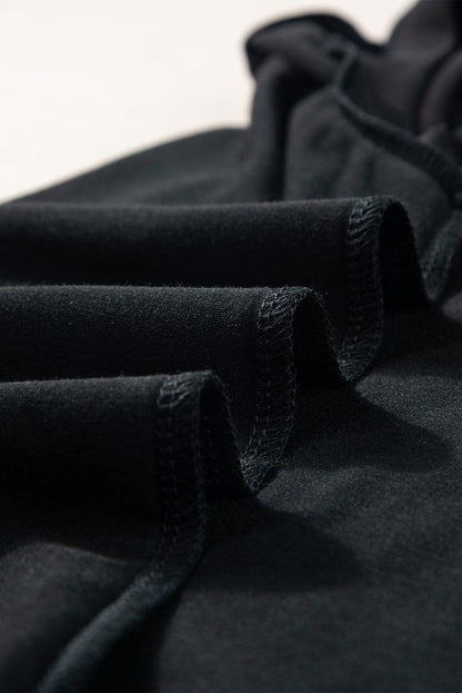 Essential Black Ribbed V Neck Tank Top