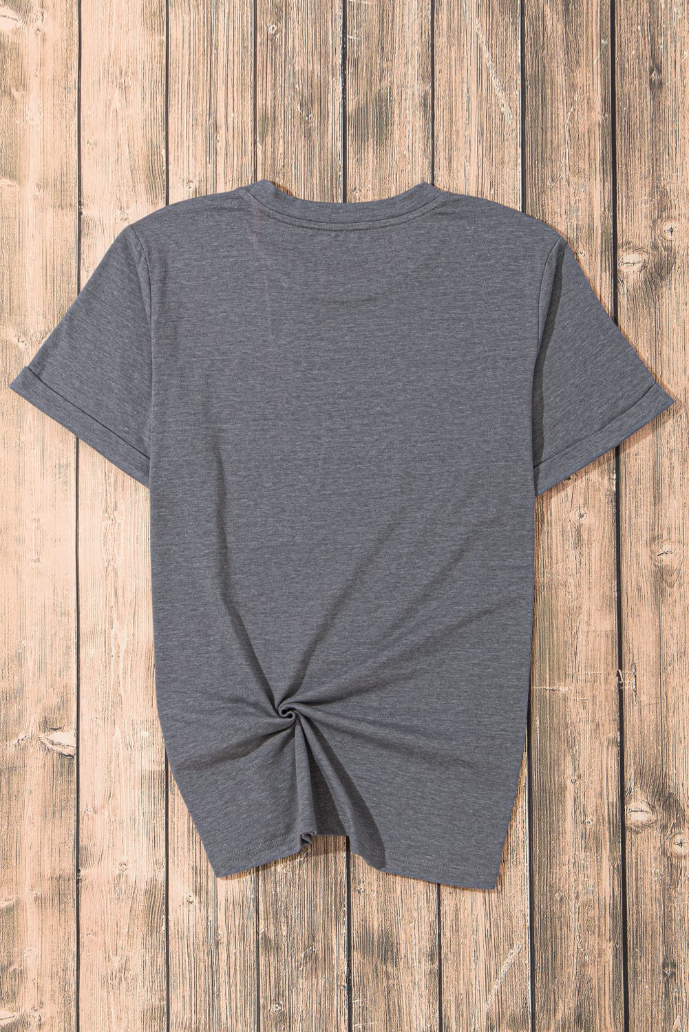 Essential Gray Round Neck Casual Tee