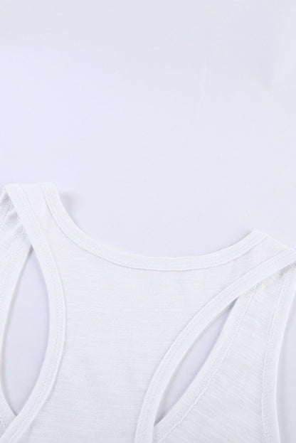 Essential White Scoop Neck Sleeveless Tank Top
