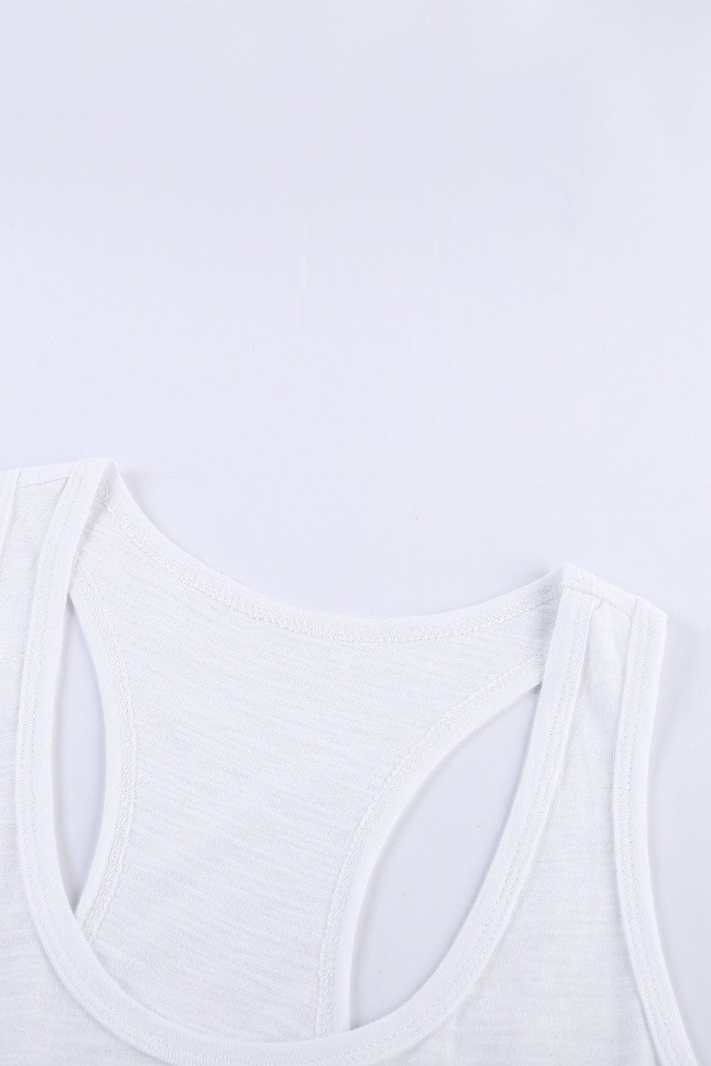 Essential White Scoop Neck Sleeveless Tank Top