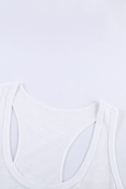 Essential White Scoop Neck Sleeveless Tank Top