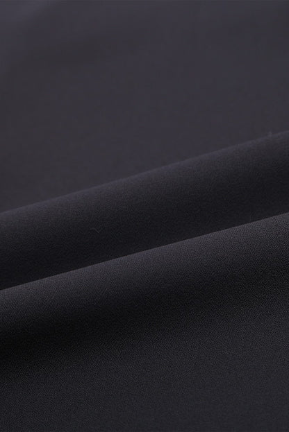 Eternal Black Tie-Front Ruffle Sleeve Blouse