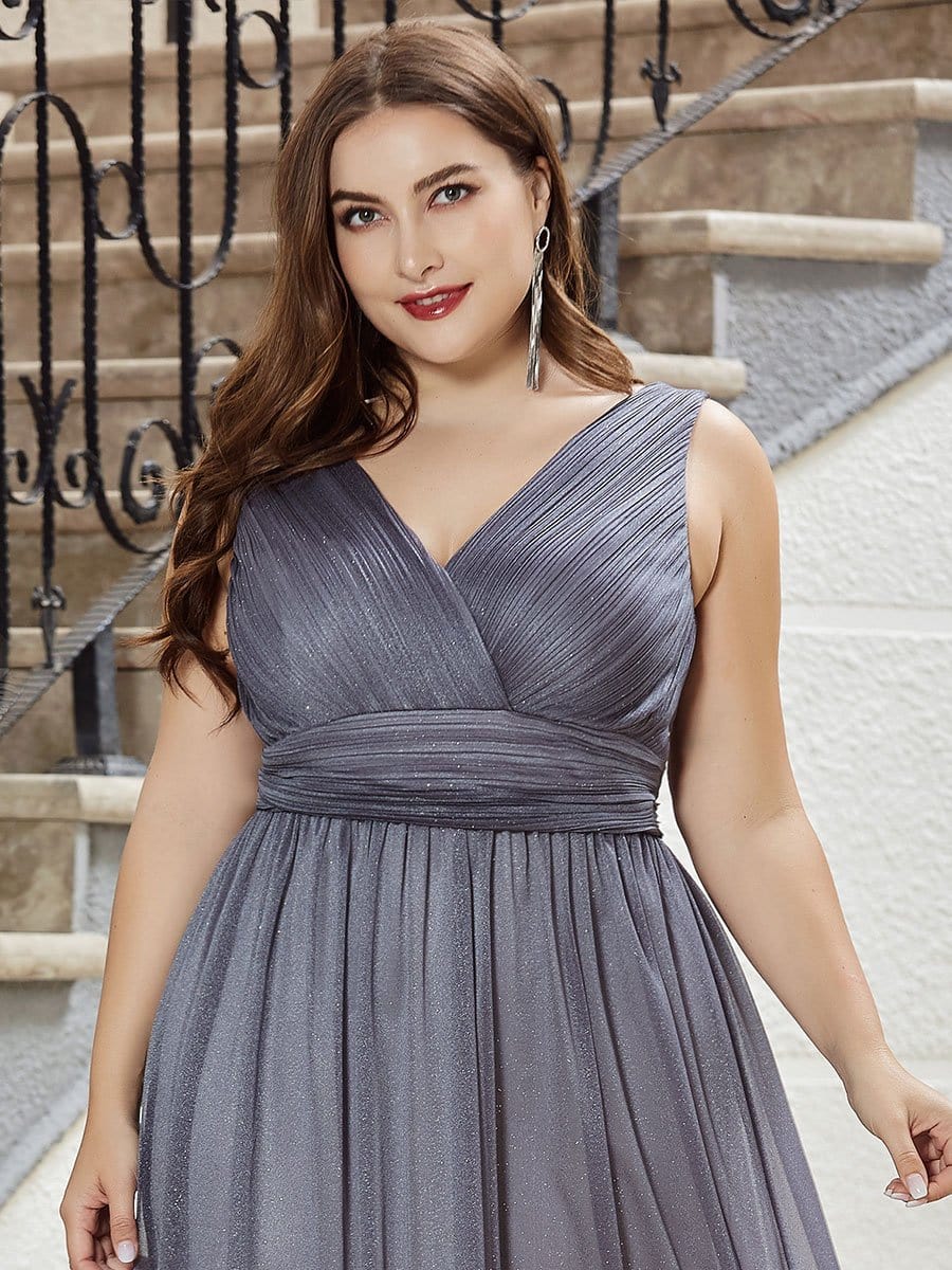 Evening Glamour Plus Size Maxi Dress with Stardust Sparkle