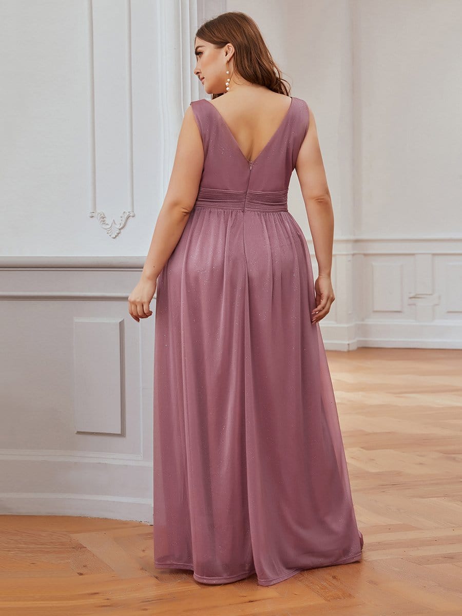Evening Glamour Plus Size Maxi Dress with Stardust Sparkle