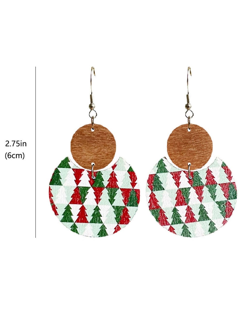 Evergreen Christmas Charm Wooden Earrings