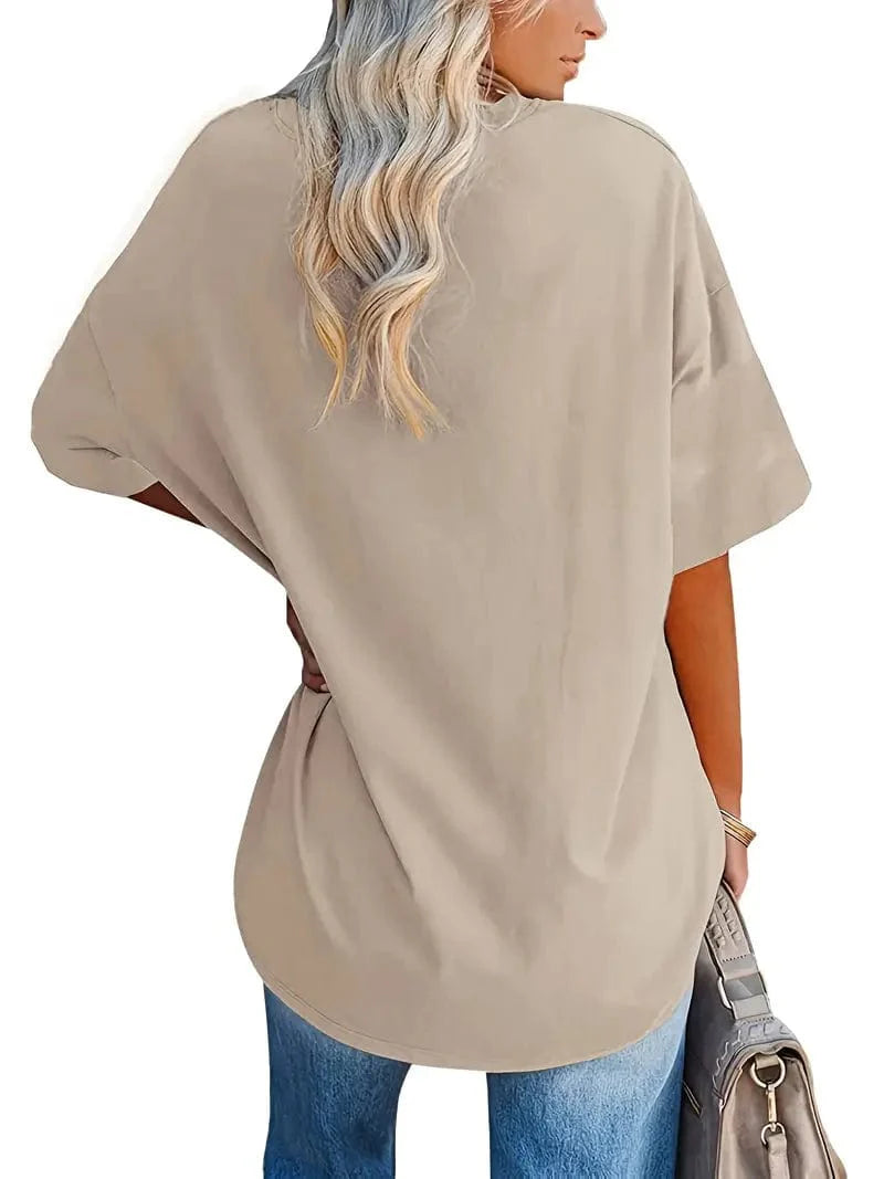Everyday Women's Oversized Crew Neck T-shirt with Short Sleeves