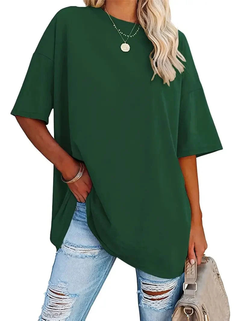 Everyday Women's Oversized Crew Neck T-shirt with Short Sleeves