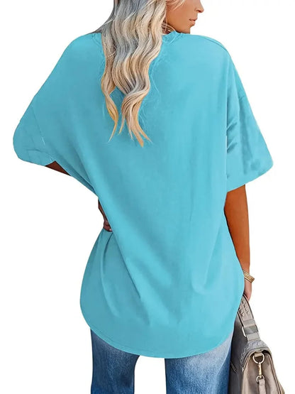 Everyday Women's Oversized Crew Neck T-shirt with Short Sleeves