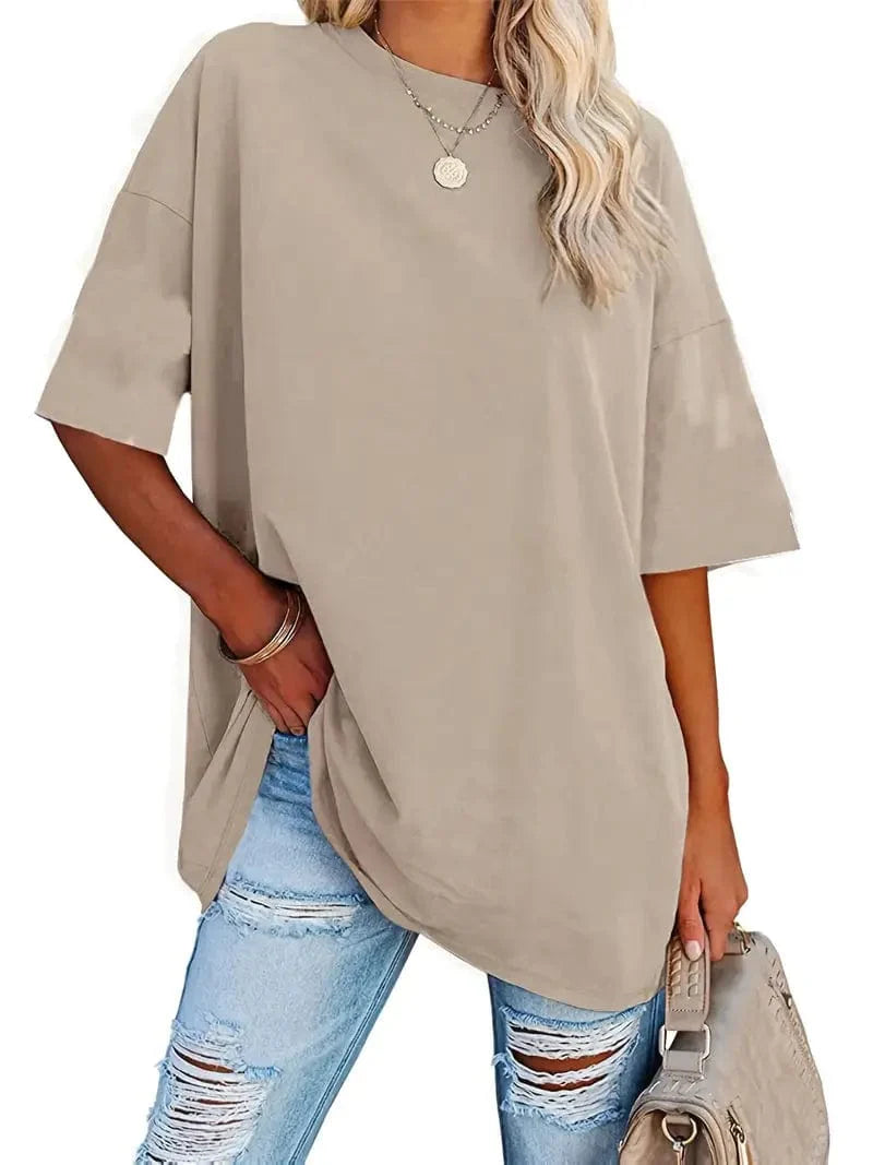 Everyday Women's Oversized Crew Neck T-shirt with Short Sleeves