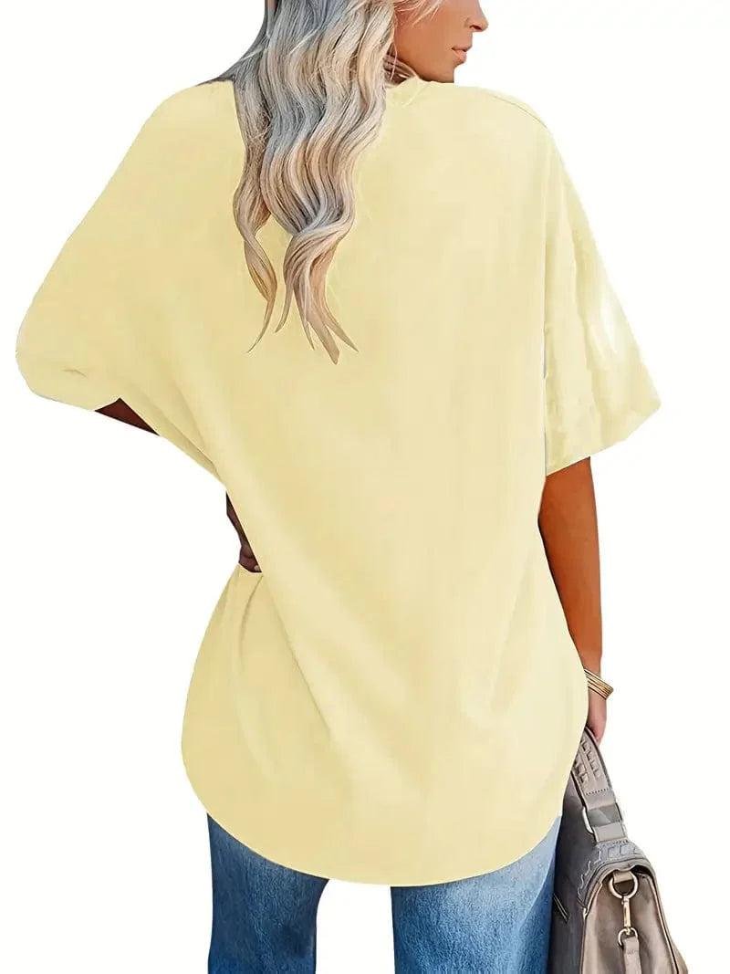 Everyday Women's Oversized Crew Neck T-shirt with Short Sleeves